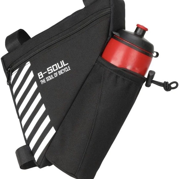 NEW B-SOUL Black Waterproof Bicycle Front Top Tube Pouch Triangle Bike Frame Bag - Picture 6 of 6